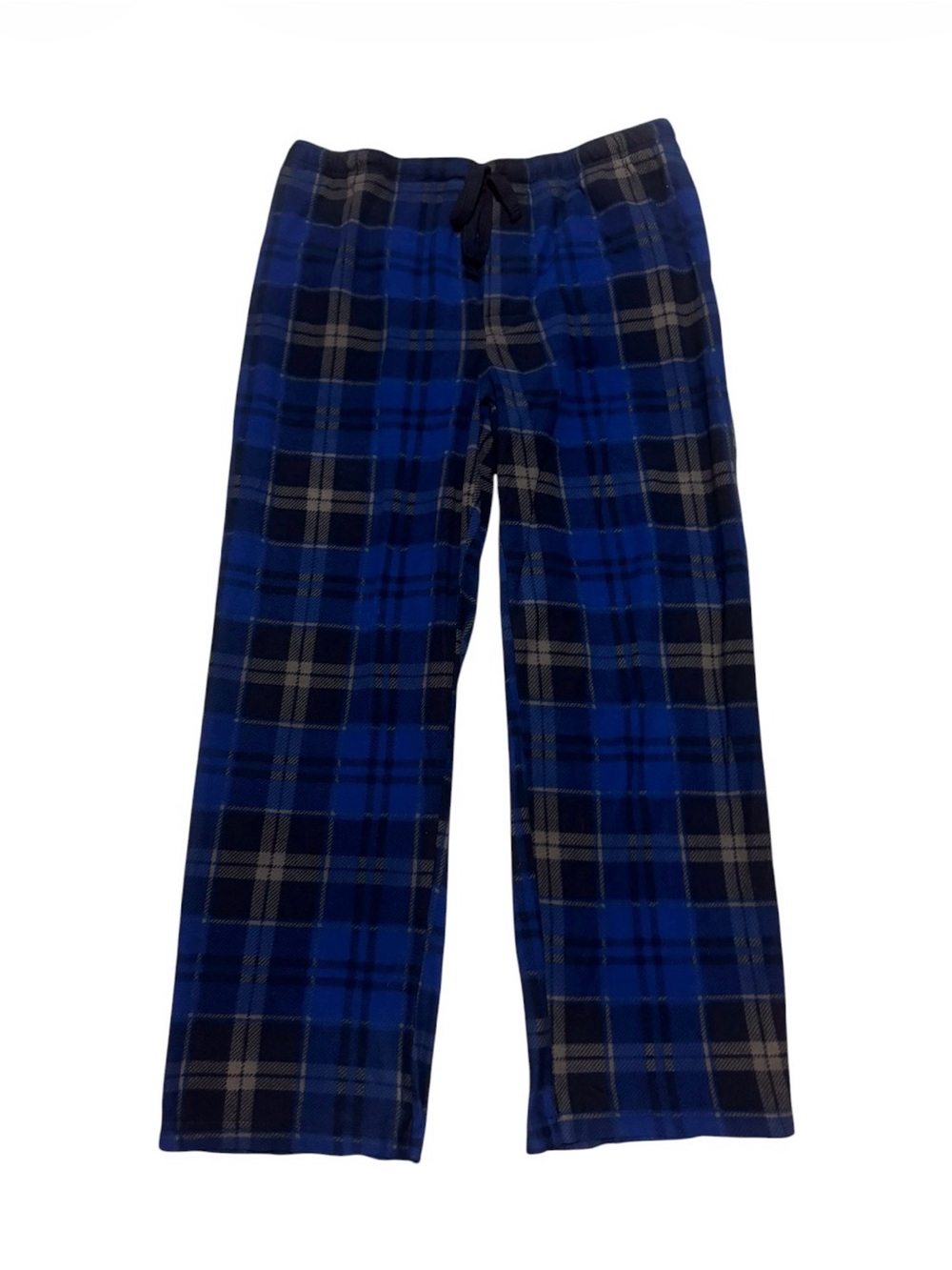 croft & barrow Blue and Black Plaid Fleece Pants